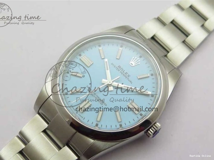 0504 Classic Oyster Perpetual 41mm 124300 ROF 1:1 Best Edition 904L Steel Tiffany Blue Dial on SS Bracelet A 2670